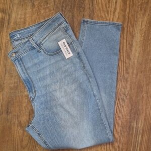 Old Navy Women's Light Wash Skinny Jeans - Light Blue Denim
